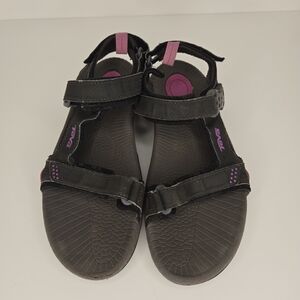 Teva Women's Gray & Purple Raven Toachi 2 Velcro Strap Outdoor Sandals Sz US 6.5